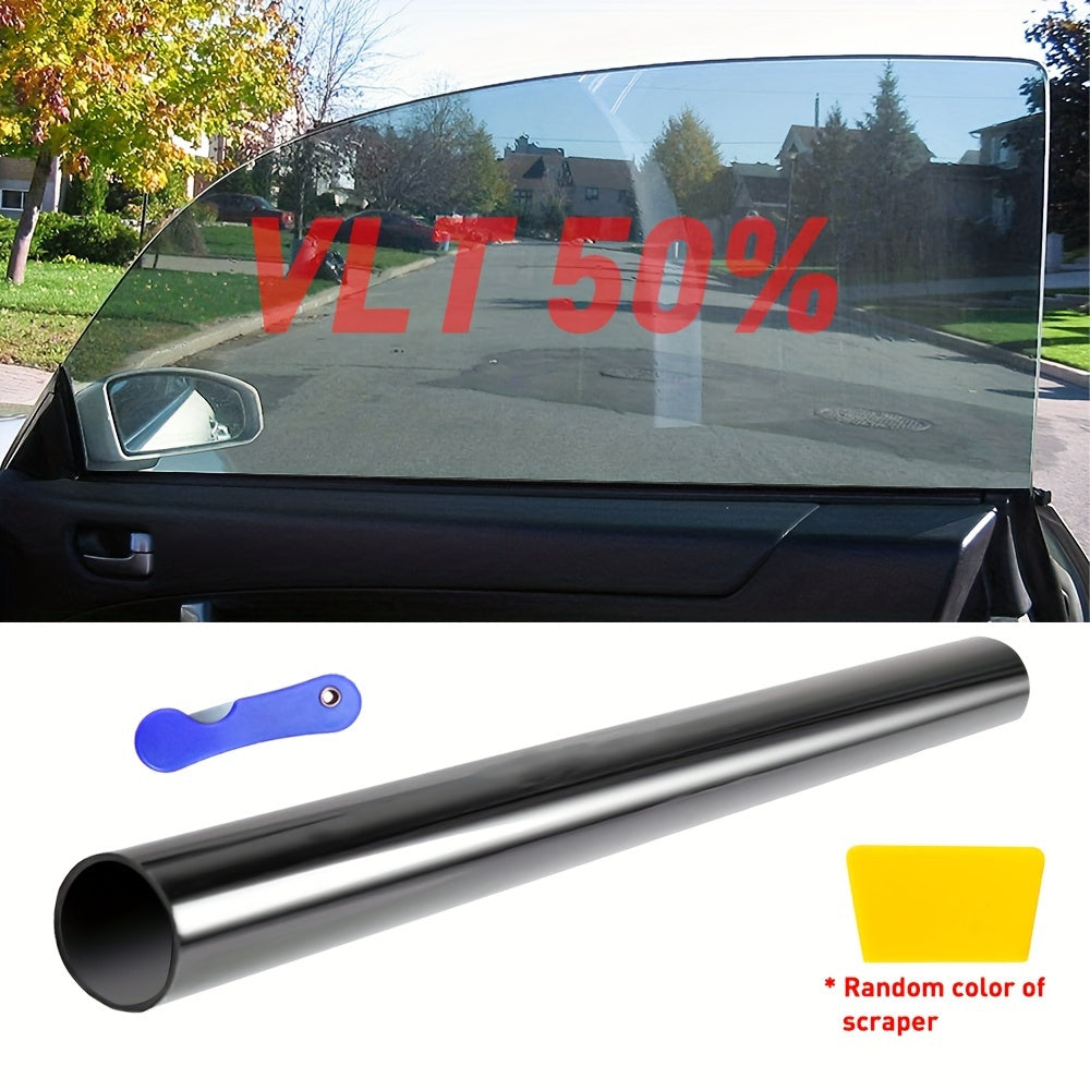 1pc 3m Black Window Tint Film, 20% VLT, 20" x 10ft - Scratch-Resistant, UV Protection, Easy Installation