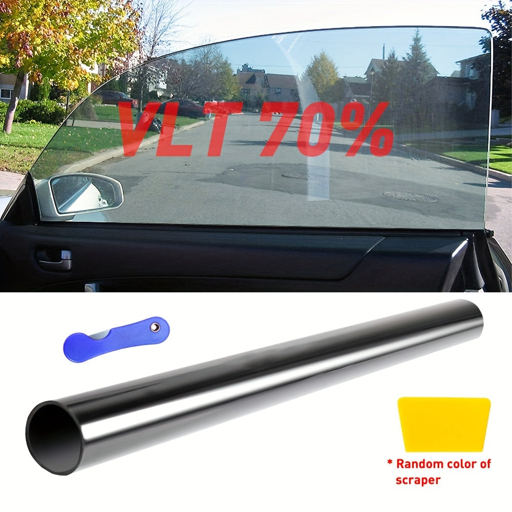 1pc 3m Black Window Tint Film, 20% VLT, 20" x 10ft - Scratch-Resistant, UV Protection, Easy Installation