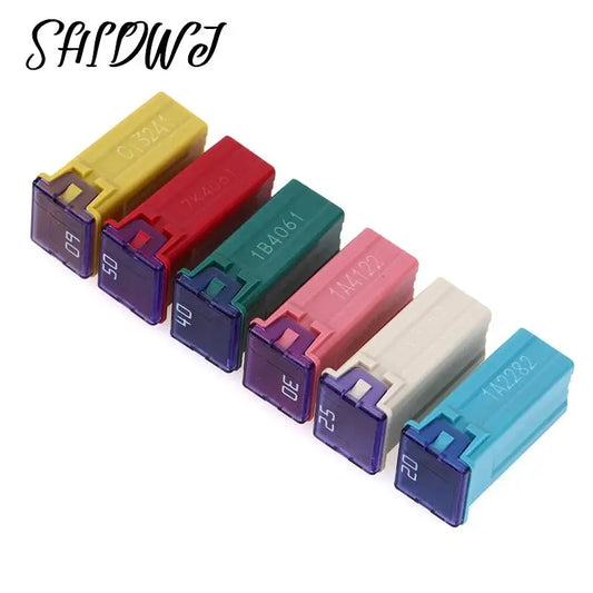 1Pcs Mini Square Fuse 20A 30A 40A 50A 60A Set Automotive Car Fuse with Plastic Box Assortment Auto Fuse