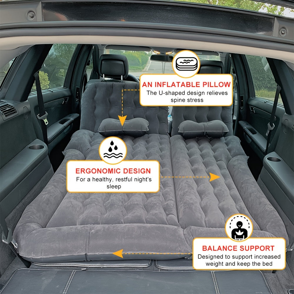 Self Inflating Car SUV Cargo Camping Mattress Double Sleeping Mat Air Bed Pad Pillow