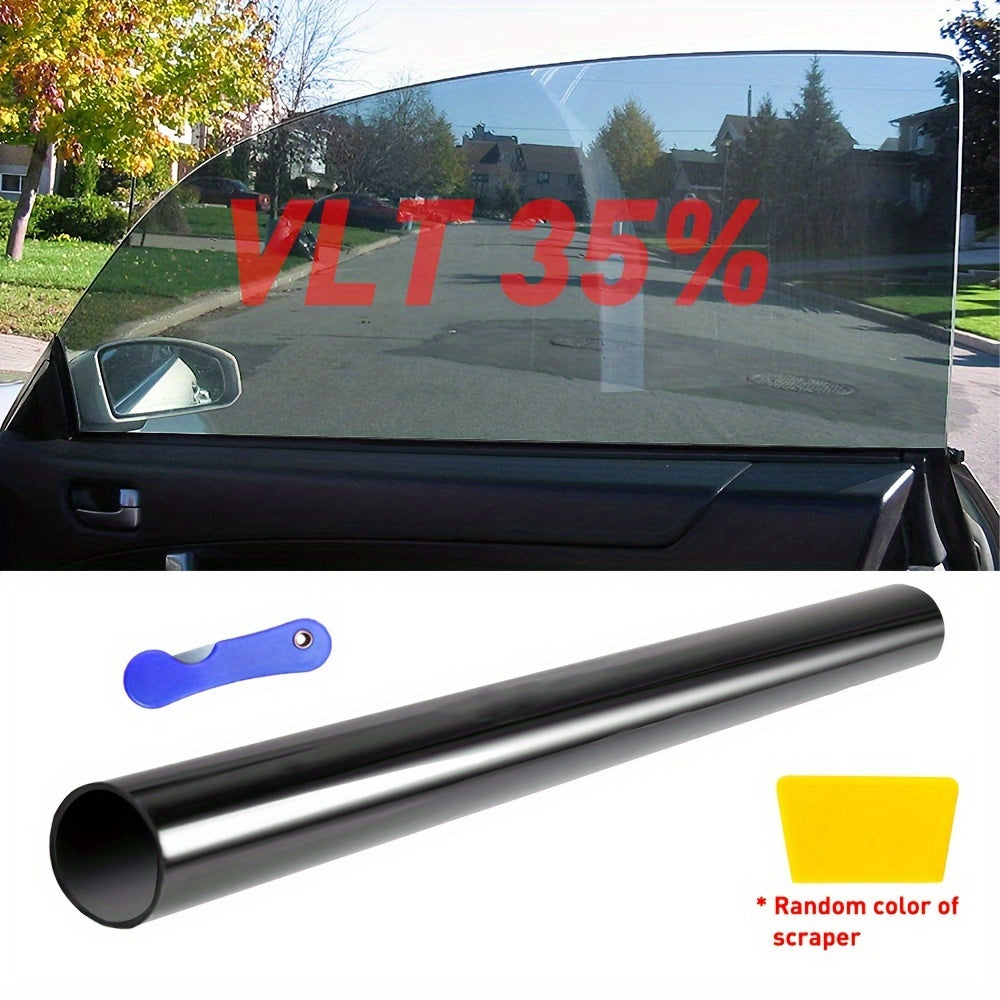 1pc 3m Black Window Tint Film, 20% VLT, 20" x 10ft - Scratch-Resistant, UV Protection, Easy Installation
