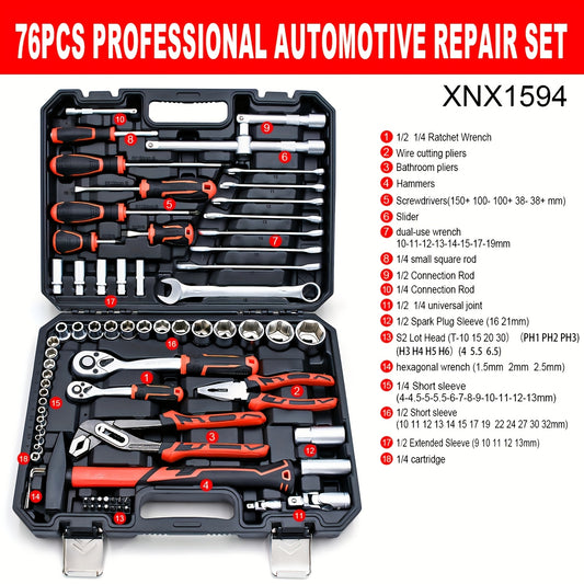 151pcs Drive Socket Set, 1/2 Inch, 1/4 Inch, 3/8 Inch Ratchet Wrench Set Ratchet Socket Wrench Set